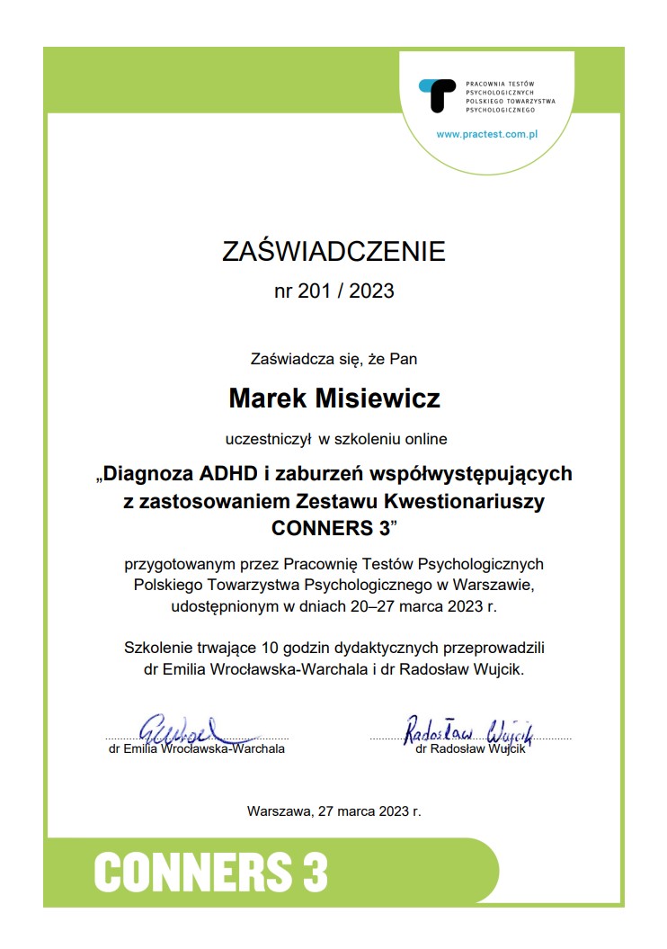 Diagnoza Conners 3